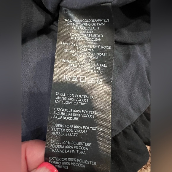 NWT new medium Anthropologie bubble skirt black floral pattern pockets elastic - Picture 12 of 15